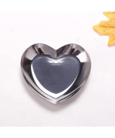 Bodhi2000 Stainless Steel Heart-Shaped Nail Art Palette - 1 Piece Color Mixing Tool for Manicure & Cosmetics - Buy Online on SooperMarket.com