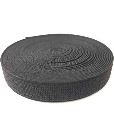 1/2 Inch x 5 Yards Black Flat Elastic Band for Sewing Clothing - DIY Garment Trousers Costumes Craft - Nylon Webbing Elastic Knit Spool - Buy Online on SooperMarket.com