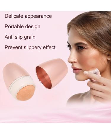 Oil Absorbing Volcanic Face Roller Pink Cute Oil Control Stone Facial Roller for Skin Massage Easy Using Facial Roller for Oily and Acne Prone Skin Mini Portable Facial Beauty Tool for Travel - Buy Online on SooperMarket.com