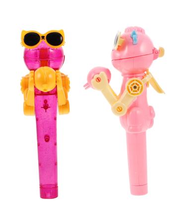 NAMOARLY 2pcs Lollipop Machine Lollipops Lolly Pops Candy Tots Toys Sucker Holder Lollipop Holder Bag Plastic
