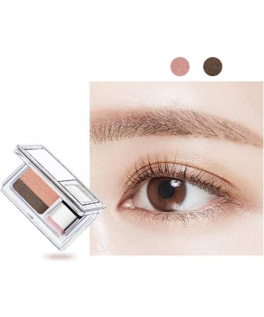 Eyeshadow Waterproof Two-Color Lazy Eyeshadow Double Colors Glitter Eyeshadow Waterproof Long Lasting for Beginner Pearl Camel Assorted Color - Buy Online on SooperMarket.com