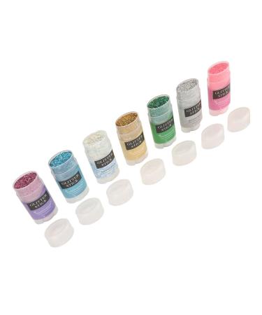7 Bottles Body Holographic Sequins Glitter Stick Body Chunky Glitter Stick Vibrant Colors Holographic Sparkles Body Face Hair Glitter Gel Festival Makeup