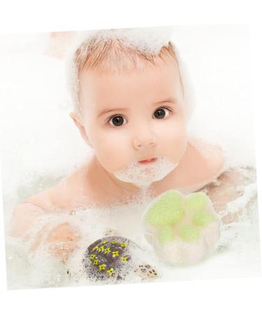 WOFASHPURET Baby Facial Foam Sponge Bath cat paw Bath Sponge exfoliating Body Scrubber Baby Powder Talc- Bath sponges for Shower Baby Sponge for Bathing Child Frosted Body wash - Buy Online on SooperMarket.com