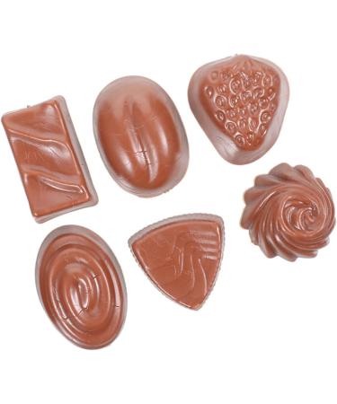 HOMSFOU 24 Pcs Simulation Chocolate Decorative Chocolate Decor Fake Candy Cake Decorating Fake Cookies Kids Bulk for Desserts Desktop Fake Chocolate Artificial Children's Products Pvc 3d Coffeex4pcs 3.9X2.8X1.8CMx4pcs - Buy Online on SooperMarket.com