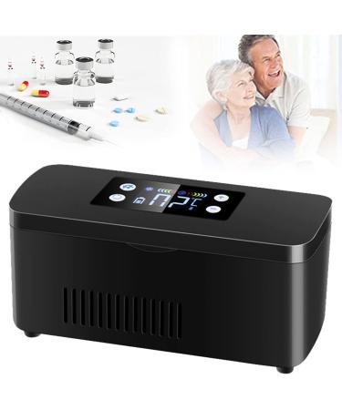 Mini Fridge Insulin Cooler Built in Rechargeable Lithium Battery Suitable for Insulin Serum Eye Drops Storage Travel Airplane 220V-Battery*1 Battery*1 220v