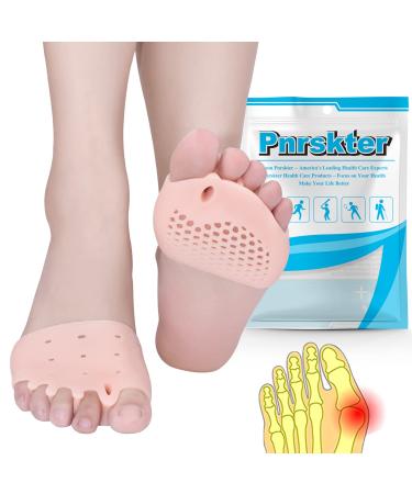 Medium-footed upholstery 4 pieces of toe spreader with gel midfoot cushion forefoot cushion toe spreader breathable gel preferably for diabetic feet bubbles forefoot pain 4 pieces of skin color