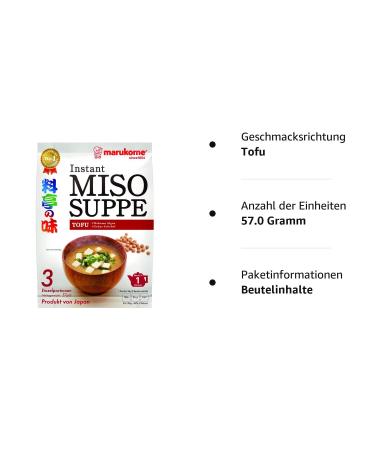 Marukome Instant Miso Soup with Tofu - Quick & MSG Free | Authentic Japanese Flavor (57g) - Buy Online on SooperMarket.com