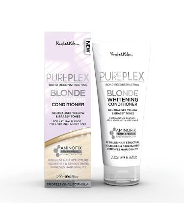 PurePlex Bond Reconstructing Blonde Conditioner. Neutralizes Brassy & Yellow Tones in All Blonde Lightened and Grey Hair Whilst Repairing and Leaving Hair a Clean Crisp White Blonde.