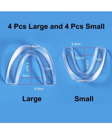 Mouth Guard for Teeth Grinding and Clenching Pack of 8 with 2 Sizes Moldable Anti Grinding Teeth Protectors for Sleep Sport - Buy Online on SooperMarket.com