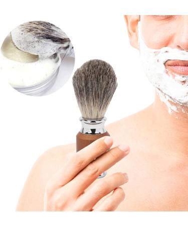 Premium Razor Brush for Men | Shaving Foam Brush with Rubber Wood Handle | Travel & Salon Facial Cleaning Tool - Buy Online on SooperMarket.com