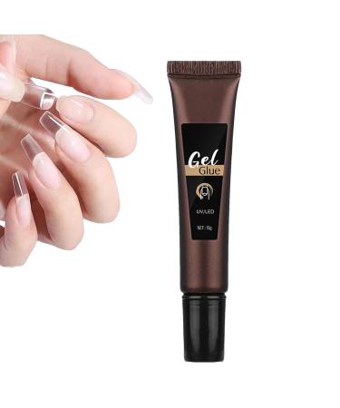 Gel Nail Tip Glue Gel Glue Nail Glue Base Gel Strong Glue Long-Lasting Soft Gel Glue Nail Tips Gel Extension Glue Gel Glue for Rhinestone Nails round mouth - Buy Online on SooperMarket.com