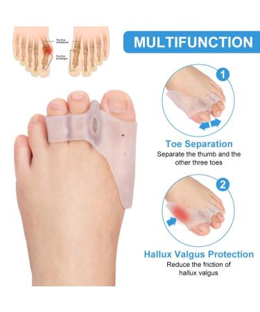 DOACT 3-Hole Bunion Corrector Protector with 5-Hole Big Toe Straighteners Gel Toe Separator Foot Splint Support for Hallux Valgus Overlapping Hammer Turf Bent Toe Day and - Buy Online on SooperMarket.com