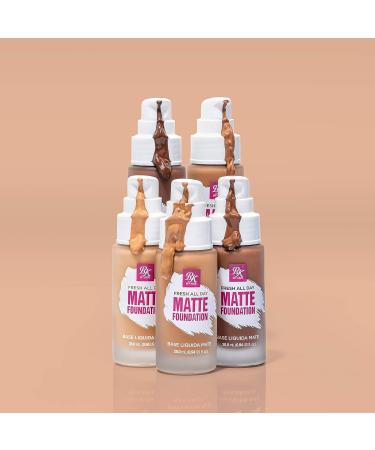Ruby Kisses Longwear Matte Foundation - Medium to Full Coverage for Normal to Oily Skin - Matte Finish (Caramel) - Buy Online on SooperMarket.com