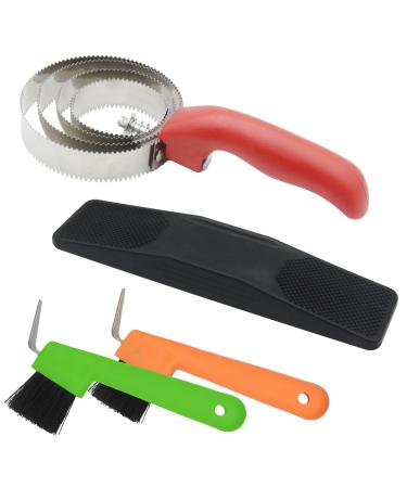 JVHLOV Horse Brushes Horse Grooming Kit Horse Hoof Pick Includes All Types of Horse Hair Brush Curry Comb and Hoof Pick