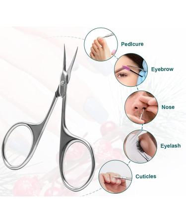 DERDOUT Curved Cuticle Scissors Extra Fine Stainless Steel Small Manicure Scissors with Precise Pointed Tip Grooming Blades - Buy Online on SooperMarket.com