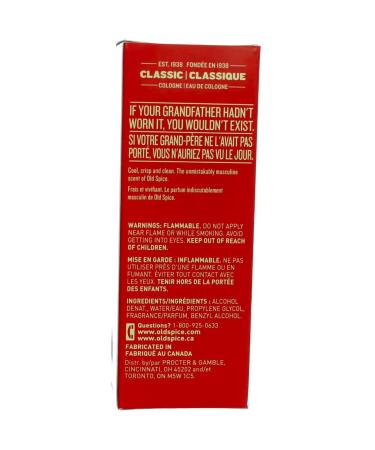 Old Spice Classic Cologne Spray 4.25 oz (Pack of 12) Old Spice Classic 4.25 Fl Oz (Pack of 1) - Buy Online on SooperMarket.com