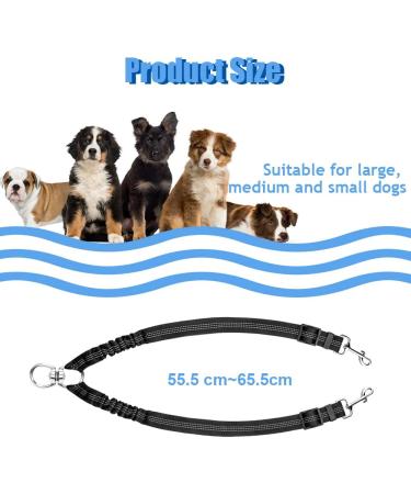 360 Rotatable Double Dog Leash for Two Dogs | Adjustable Reflective Leash for Small Medium & Large Dogs | Perfect for Walking Training & Jogging - Buy Online on SooperMarket.com
