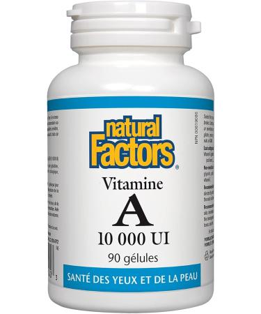 Natural Factors Vitamin A 10 000 IU 90 Softgels - Buy Online on SooperMarket.com