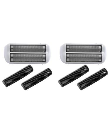 Nicfaky 2X replacement foil + for 17150 17200 washable 3D Intelligent Floating razor blade silver
