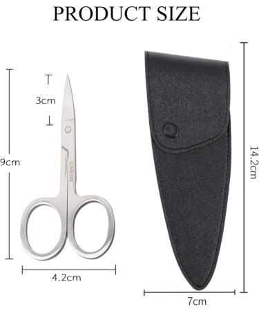 Professional Left-Handed Nail Scissors with Leather Case - Precision Nail Skin Shears for Fingers & Toenails - 1 Piece for International Shipping - Buy Online on SooperMarket.com
