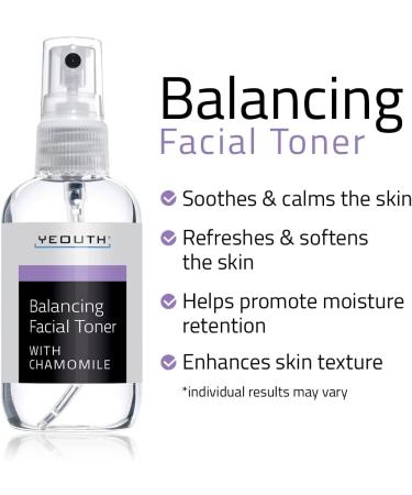 YEOUTH Balancing Facial Toner Spray with Chamomile - Hydrating Anti-Aging Toner for Face Wrinkles, Pores, Dull Skin & Dark Spots - 3.38 Fl Oz - Buy Online on SooperMarket.com