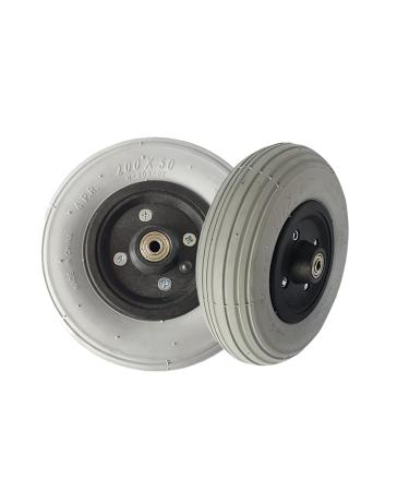 Wheelchair Front Wheel Wheels for Electric Wheelchairs 8-Inch Inflatable Front Wheel Gray Wheelchair Front Wheel Replacement Wheels 2 Pieces