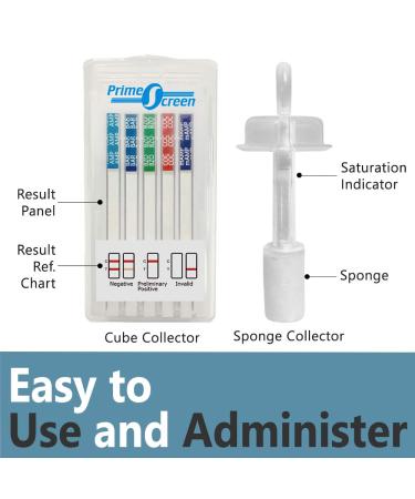 Prime Screen 6 Panel Oral Saliva Drug Test Kit - 5 Pack for Employment & Insurance Testing (AMP, COC, MET, OPI, PCP, THC) | ODOA-166 - Buy Online on SooperMarket.com