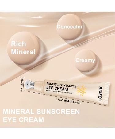 Buy Mineral Sunscreen Eye Cream - Hydrating 3-in-1 Anti-Aging SPF 35 Blue Light Filter for Dark Circles & Puffiness - 15ml (#02 Medium) - International Shipping Available - Buy Online on SooperMarket.com