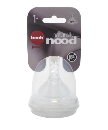Joovy Boob Stage 1 Nipple: Ultra-Strong Silicone, Mom-Like Bumps, 5 Flow Options - Compatible with Joovy Boob Bottle Line | 1 Count - Buy Online on SooperMarket.com