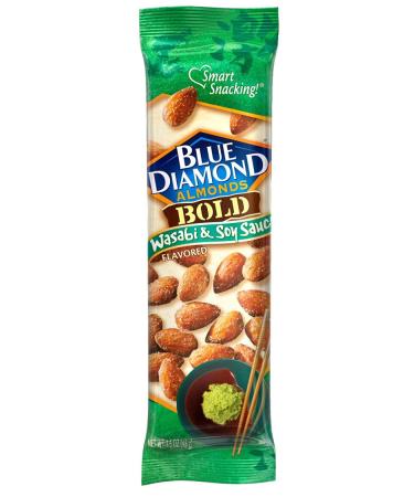 Blue Diamond Almonds Bold Wasabi & Soy 1.5oz (Pack of 12) - Spicy Snack Almonds - Buy Online on SooperMarket.com