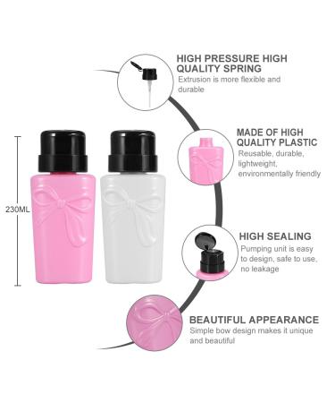 2PCs Nail Polish Remover Pump Dispenser - Portable Plastic Storage Bottle for Nail Art | Perfect Nail Tool - Buy Online on SooperMarket.com