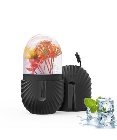 Ice Roller For Face Eyes and Neck To Brighten Skin & Enhance Your Natural Glow/Reusable Facial Treatment to Tighten & Tone Skin & De-Puff The Eye Area (Black)