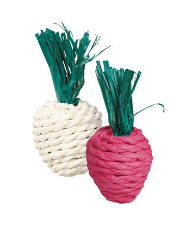 Trixie 2 Radishes Straw Toy for Small Animal 8 cm Set of 2