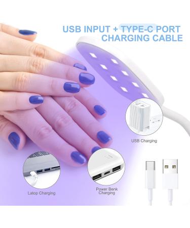 AORAEM 12W LED Nail Lamp | Portable Gooseneck Gel Polish Dryer | Professional White Nail Light - Buy Online on SooperMarket.com