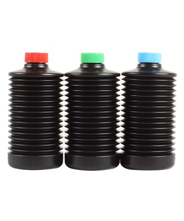 3X 1000ml Collapsible Darkroom Chemical Storage Bottles Foldable Liquid Container Film Photo Developing Processing Equipment Anti Oxidation Storage Laboratory Accessories