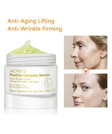Peptide Complex Cream for Anti-Wrinkle & Firming | Natural Hydrating Moisturizer with Collagen Boost | Face & Neck Cream with Hyaluronic Acid & Aloe Vera - All Skin Types - Buy Online on SooperMarket.com