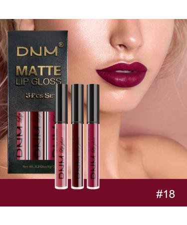 BERVEAL 3Pcs Red Matte Liquid Lipstick Set for Black Women - Long Lasting & Waterproof Lip Stain in Dark Red, Purple, Rose Pink - Matte Lipstick Gloss Packs - A-Set06 - Buy Online on SooperMarket.com