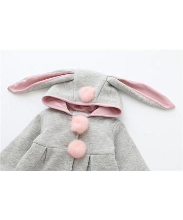 TMEOG Cute Rabbit Ears Cloak Hooded Coats for Baby Girls | 2-3 Years Grey - Buy Online on SooperMarket.com