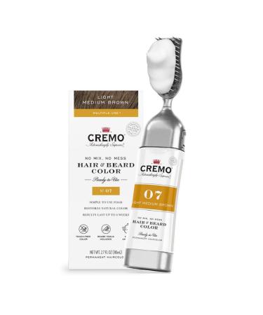 Cremo No Mix & No Mess Hair and Beard Color Light Medium Brown 1 Count 07 Light Medium Brown