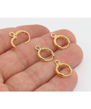 50pcs Adabele Gold Plated Brass Leverback Earring Hooks - Hypoallergenic & Tarnish Resistant - Buy Online on SooperMarket.com