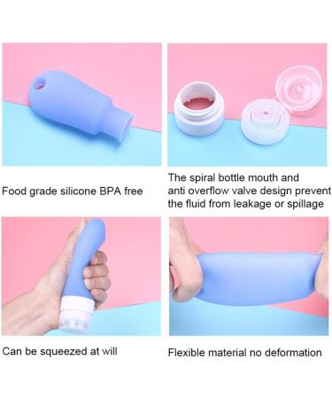 Buy 5-Part Silicone Travel Bottle Set - Leak-Proof Portable Refill Bottles with Carabiner | Perfect for Liquid Soap & Toiletries - 38 ml - Buy Online on SooperMarket.com
