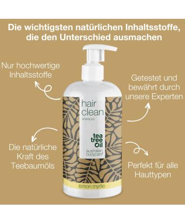 Australian Bodycare Tea Tree Oil Shampoo 500ml | Anti-Dandruff & Scalp Care for Psoriasis Eczema | Tea Tree & Lemon Myrtle Cleansing Solution - Buy Online on SooperMarket.com