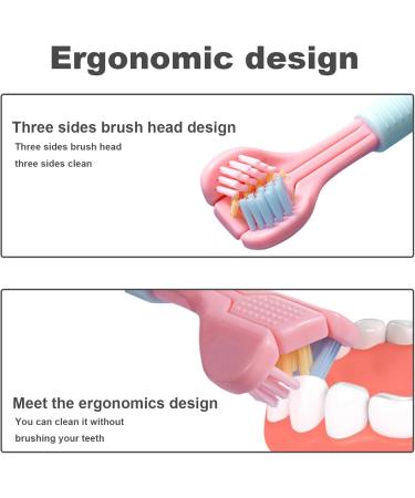 4pcs 3-Sided Toothbrush Set | Complete Dental Care & Tongue Cleaning | International Shipping - Buy Online on SooperMarket.com