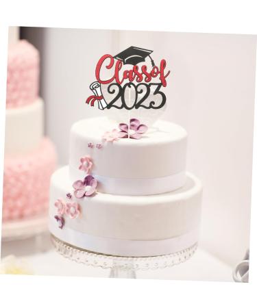 Warmhm 6pcs 2023 cake supplies party supplies top hat dessert decorations Insert card cupcake decors graduation cupcake topper 2023 props grad cake decorations paper cup - Buy Online on SooperMarket.com