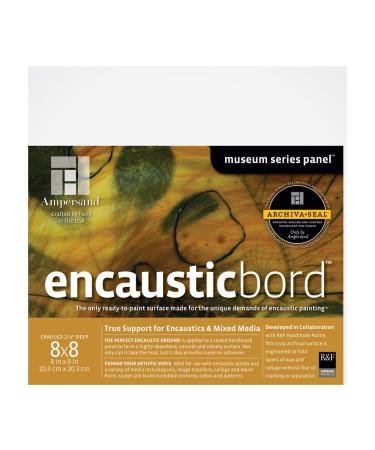 Ampersand Art Supply Wood Painting Panel: Museum Series Encausticbord  2 Inch Cradle  8x8