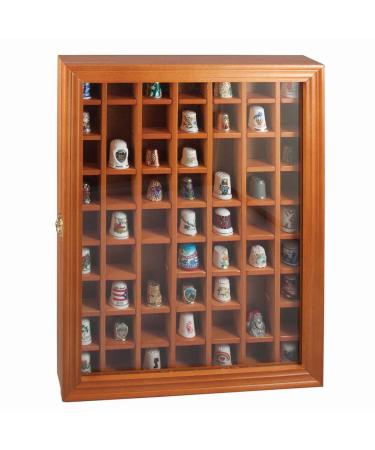 Herrschners 59-Thimble Deluxe Thimble Case with Glass Door Accessory