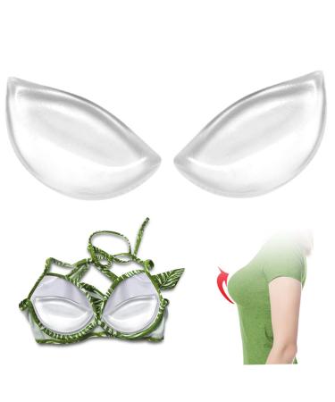 Bra Inserts Soft Silicone Bra Inserts 1 Pair Clear Invisible Bra Inserts Push Up Waterproof Dustproof Breast Enhancers Self-Adhesive Bikini Pads for Swimwear Sportswear Wedding