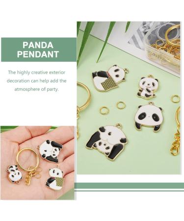 2 Boxes Panda Bamboo Pendant Keychain for Keys Animal Pendant Keychain Key Chain Making Supplies Bag 0.2X2.4X2.7CMx3pcs As Shownx3pcs - Buy Online on SooperMarket.com