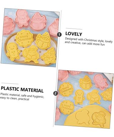 ABOOFAN 8pcs Christmas Cartoon Pie Chocolate Fudge Christmas Cookie Stamper Lovely Cookie Mold 3D Candy Tool - Buy Online on SooperMarket.com