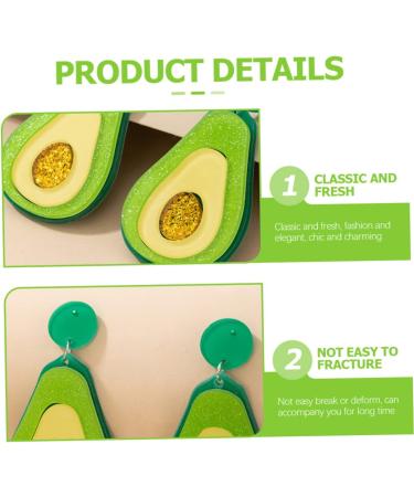 Abaodam 4 Pairs Avocado Earrings Avocado Gifts Avacado Bridal Earrings for Wedding Fashion Earrings for Women Sushi Go Drop Earrings Avocados Accessories Acrylic Miss Personality - Buy Online on SooperMarket.com